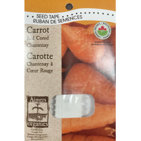 Aimers Organics Seed Tape Carrot Red Cored Chantenay Pkg.