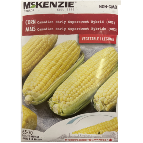 McKenzie Seed Corn Canadian Early Supersweet Hybrid SH2 Pkg.