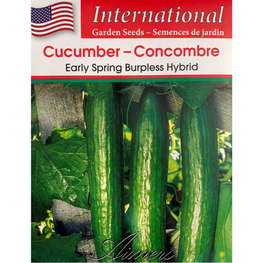 Aimers International Cucumber Burpless Early Spring Hybrid Pkg.