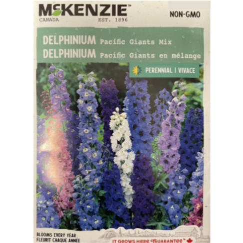 McKenzie Seed Delphinium Pacific Giants Mix Pkg