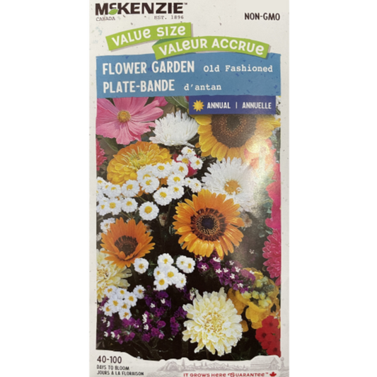 McKenzie Seed Value Size Flower Garden Old Fashioned Pkg.