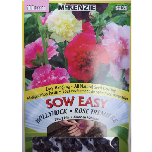 McKenzie Sow Easy Seed Hollyhock Dwarf Mix