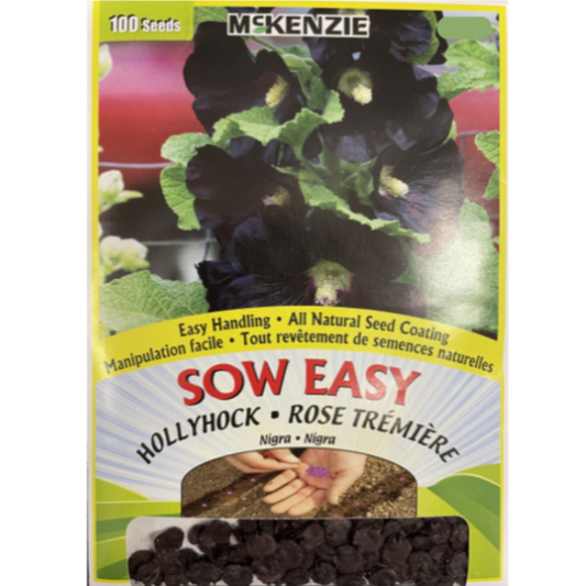 McKenzie Sow Easy Seed Hollyhock Nigra