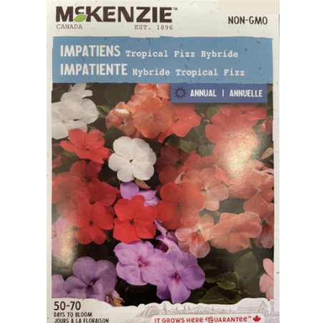 McKenzie Seed Impatiens Tropical Fizz Hybrid Pkg.