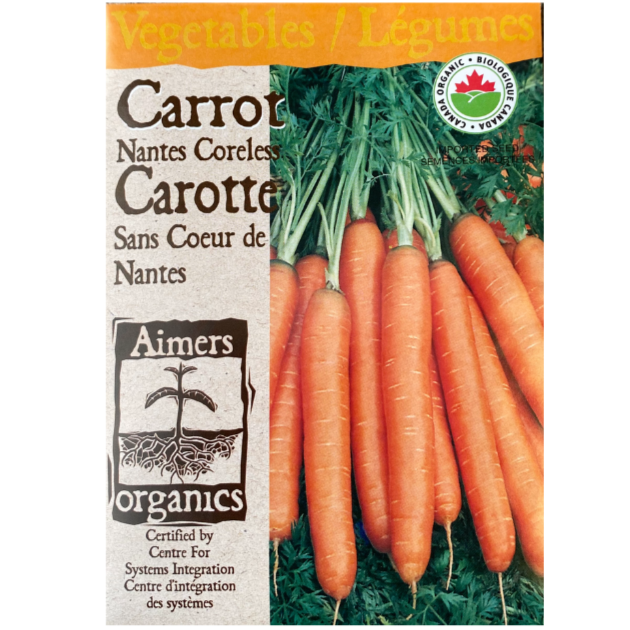 Aimers Organic Carrots Nantes Coreless – Scott's Nursery Ltd.