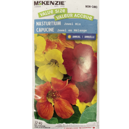 McKenzie Seed Value Size Nasturtium Jewel Mix Pkg