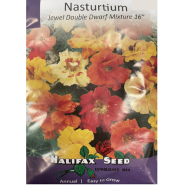 Halifax Seed Nasturtium Jewel Double Dwarf Mix Pkg.