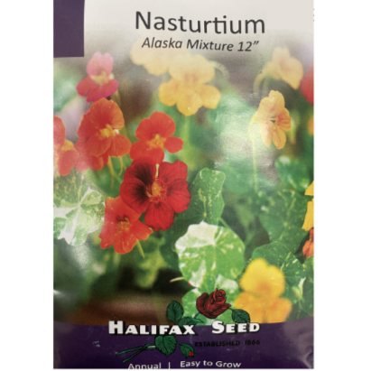 Halifax Seed Nasturtium Alaska Mixture 12" Pkg.