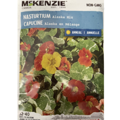 McKenzie Seed Nasturtium Alaska Mix Pkg.