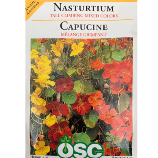 OSC Seeds Nasturtium Tall Climbing Mix Pkg.