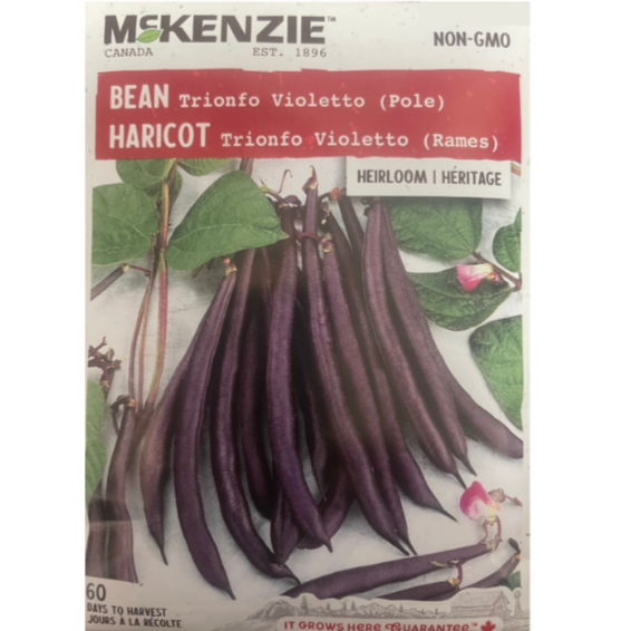 McKenzie Seed Bean Trionfo Violetto Pole Pkg.