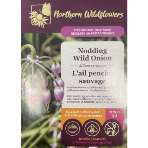 Northern Wildflowers Onion Nodding Wild Pkg.