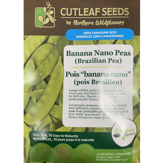 Northern Wildflowers Banana Nano Peas Pkg