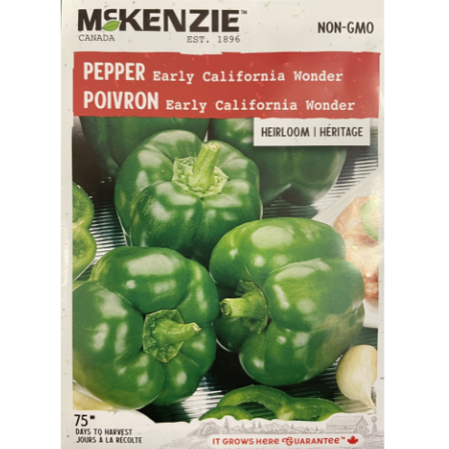 McKenzie Seed Pepper California Wonder Early Pkg.