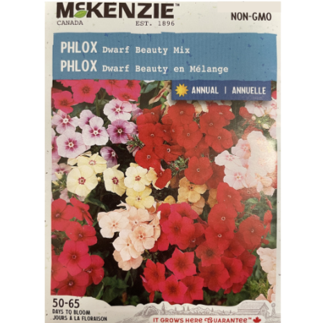 McKenzie Seed Phlox Dwarf Beauty Mix Pkg.