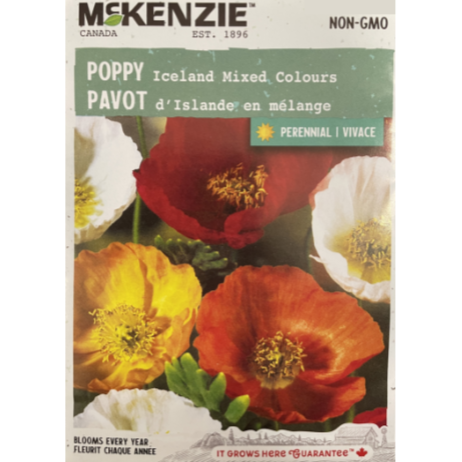 McKenzie Seed Poppy Iceland Mixed Colors Pkg