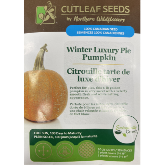 Northern Wildflowers Pumpkin Winter Luxury Pie Pkg.