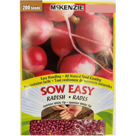 McKenzie Sow Easy Seed Radish Sparkler White Tip