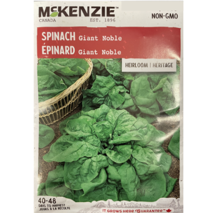 McKenzie Seed Spinach Giant Noble Pkg.