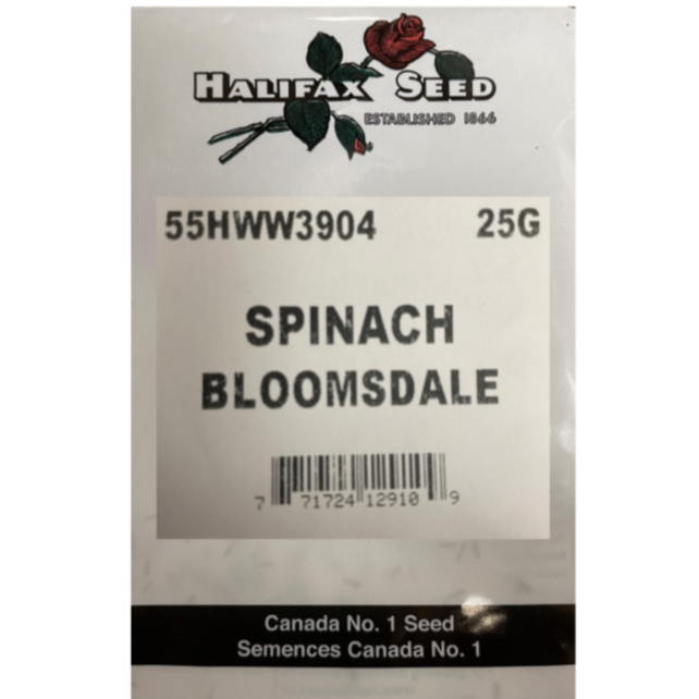 Halifax Seed Bulk Spinach Bloomsdale 25g