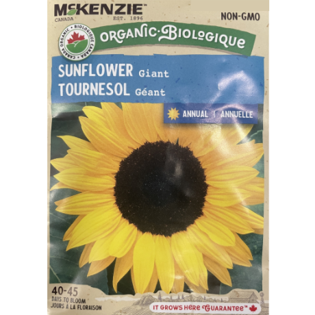 McKenzie Organic Seed Sunflower Giant Pkg.