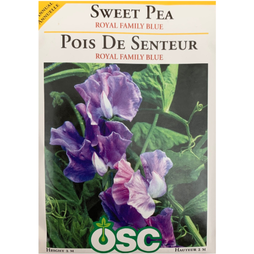 OSC Seeds Sweet Pea Royal Family Blue Pkg.