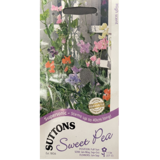 Suttons Seed Sweet Pea Supersonic Pkg.