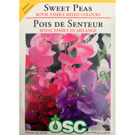 OSC Seeds Sweet Pea Royal Family Mixed Colours Pkg.