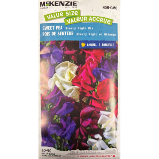 McKenzie Seed Value Size Sweet Pea Starry Night Mix