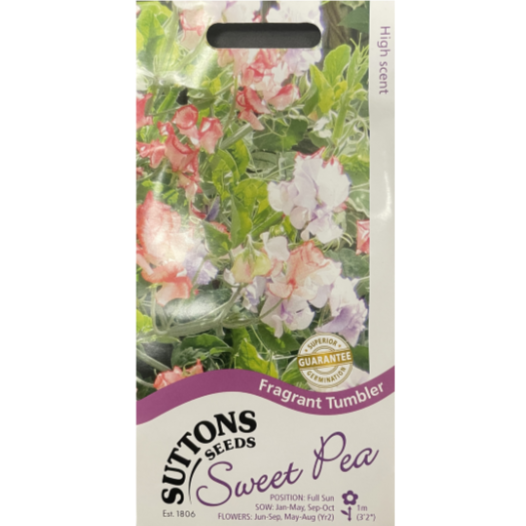 Suttons Seed Sweet Pea Fragrant Tumbler Pkg.