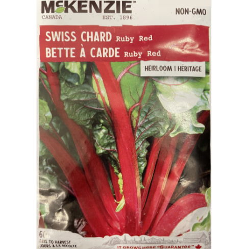 McKenzie Seed Swiss Chard Ruby Red Pkg