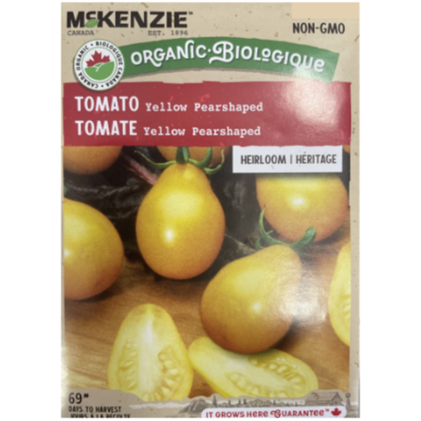 McKenzie Organic Seed Tomato Yellow Pearshaped Pkg.