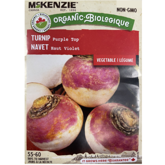 McKenzie Organic Seed Turnip Purple Top Pkg.