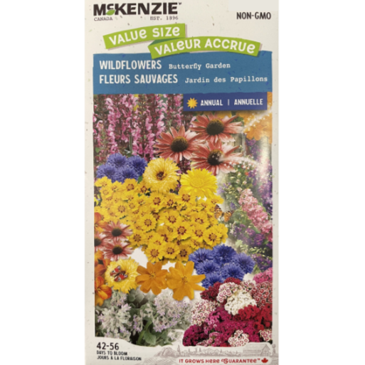 McKenzie Seed Value Size Wildflowers Butterfly Garden Pkg.