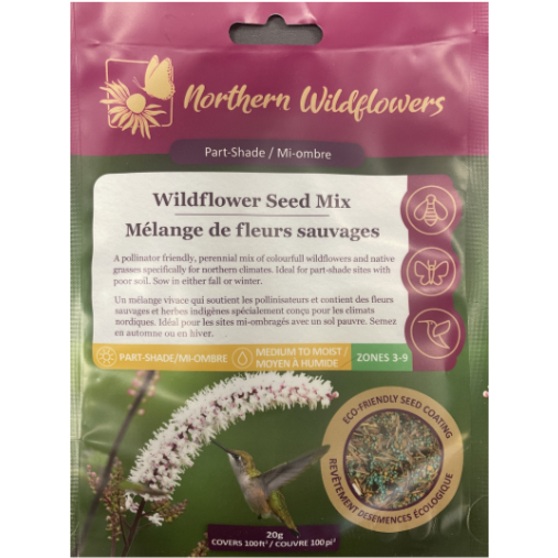 Northern Wildflowers Large Part Shade Seed Mix 20g Pkg.