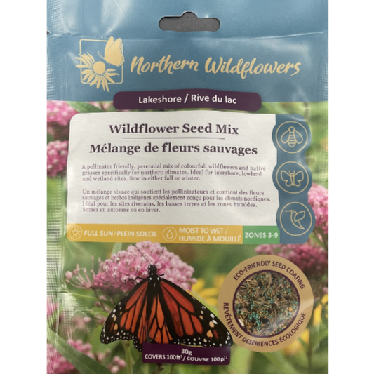 Northern Wildflowers Large Lakeshore Seed Mix 30g Pkg.