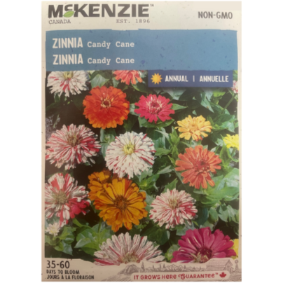 McKenzie Seed Zinnia Candy Cane Pkg.