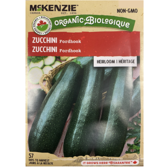 McKenzie Organic Seed Zucchini Fordhook Pkg.