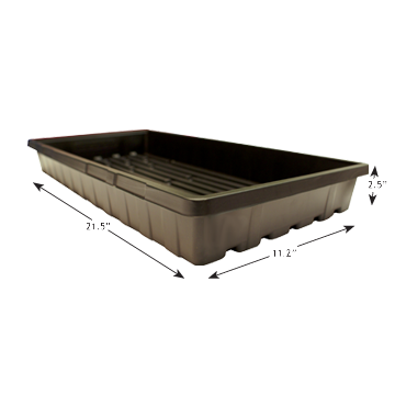 Mondi 10" x 20" Seedling Trays - Black with Holes